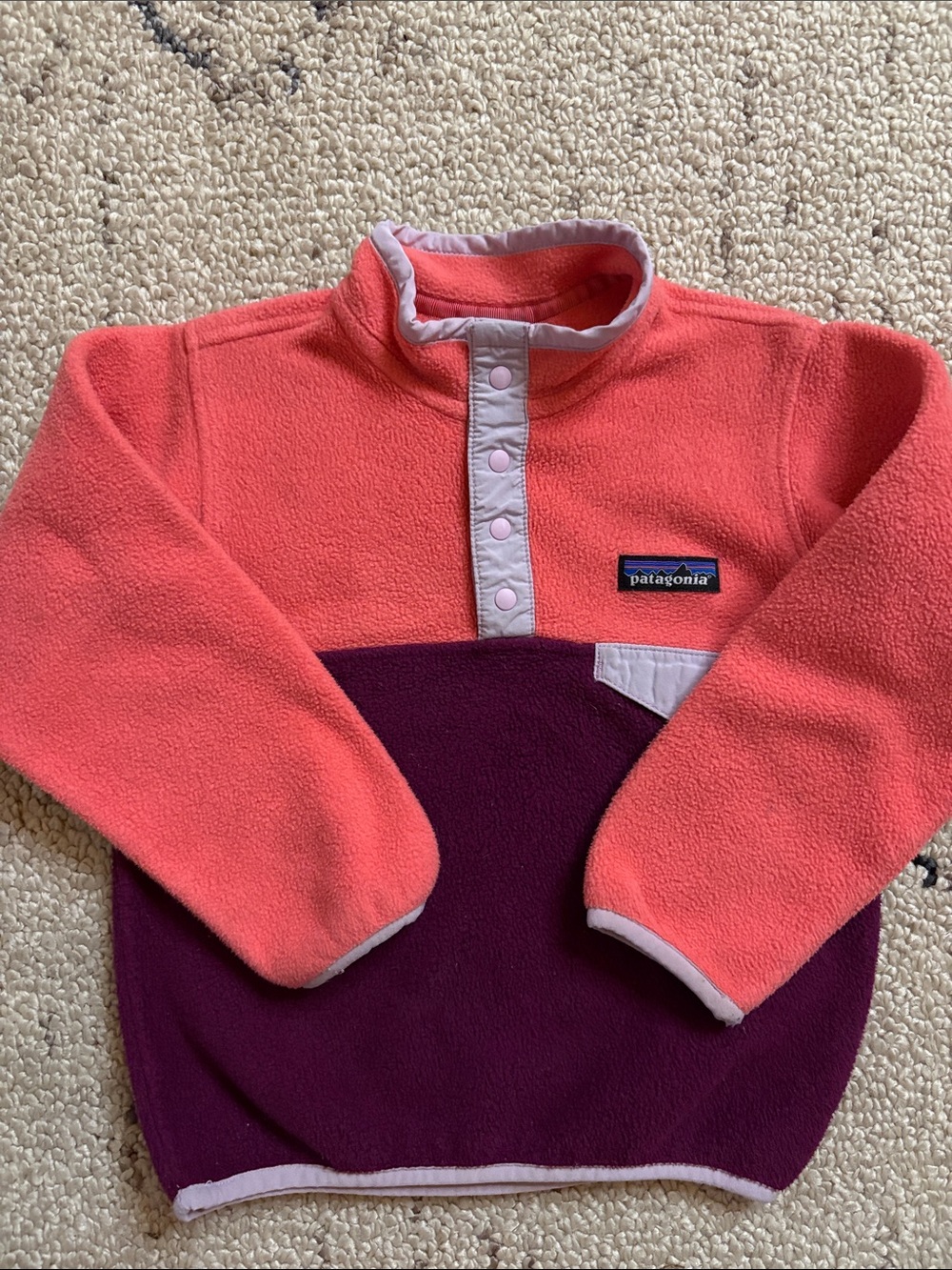 Patagonia Kids Fleece jacket Snap Pullover (3T)